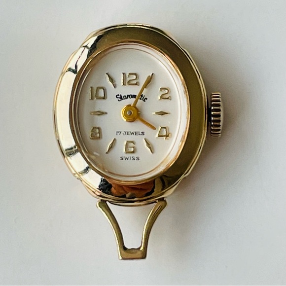 Staromatic Swiss Golden Watch Pendant with 17 Jewels - Picture 7 of 16